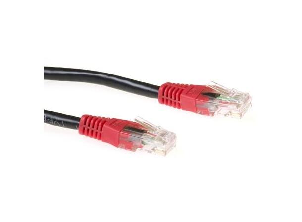 UTP Patch Cat.6 -  2,0 m Sort Krysset Nettverkskabel 250MHz 24AWG 